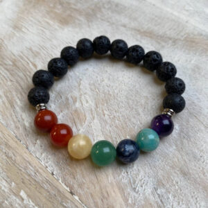 Rainbow Chakra | Kids Gemstone Diffuser Bracelet